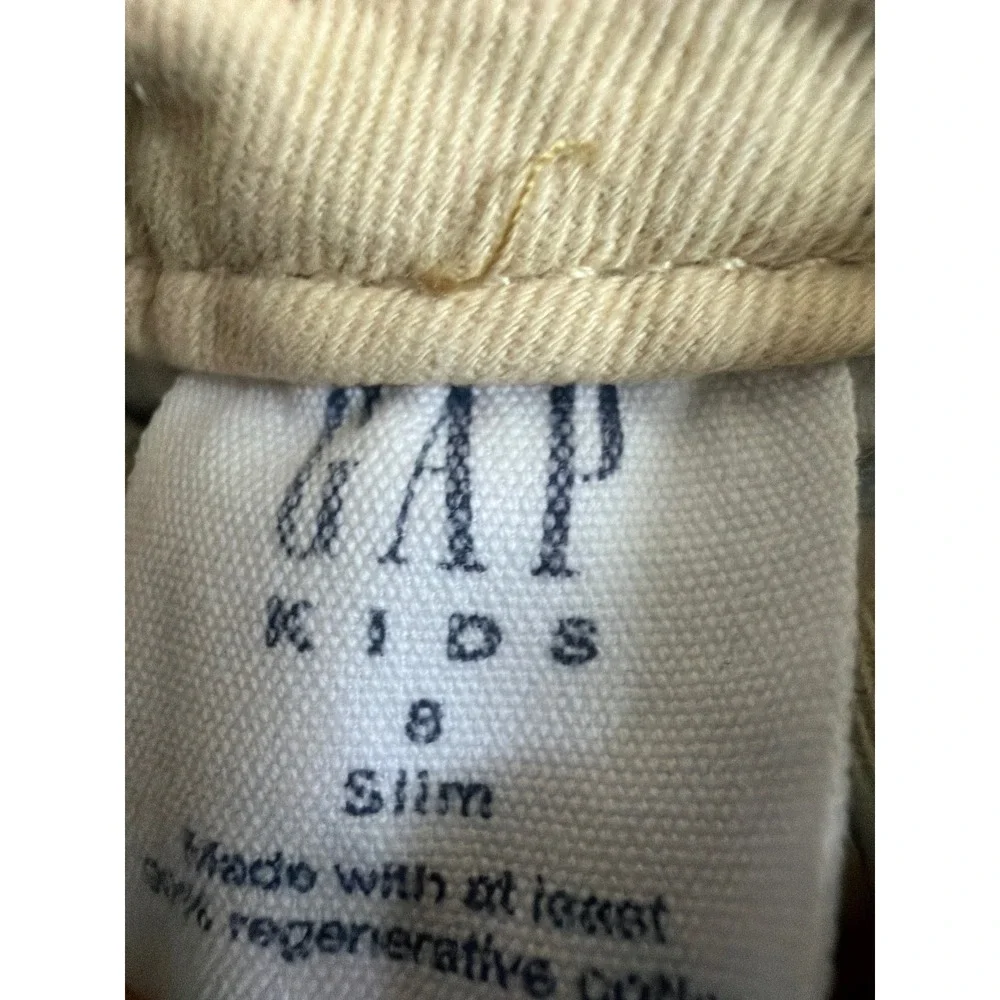 GAP Kids Slim Khaki Pants Size 8 Beige Preppy School Uniform Chino Trousers